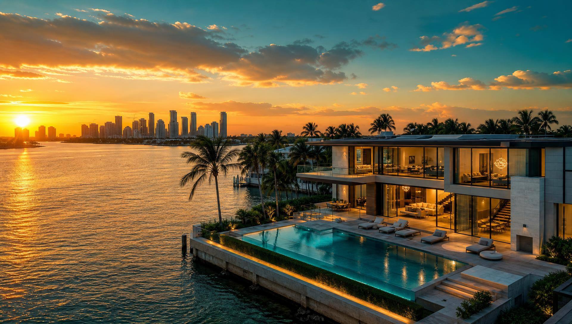 Waterfront residence in Miami represented by Supreme Capital Real Estate, a Miami real estate company