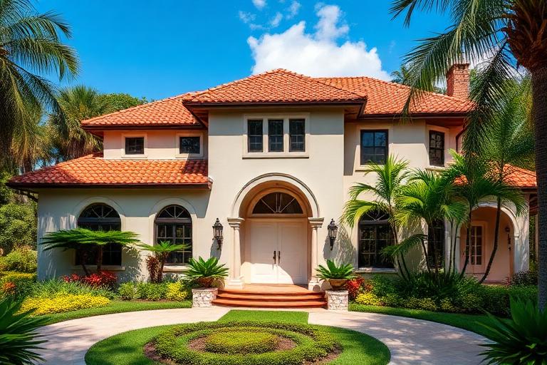 Casa de arquitectura mediterránea en Coral Gables, Miami