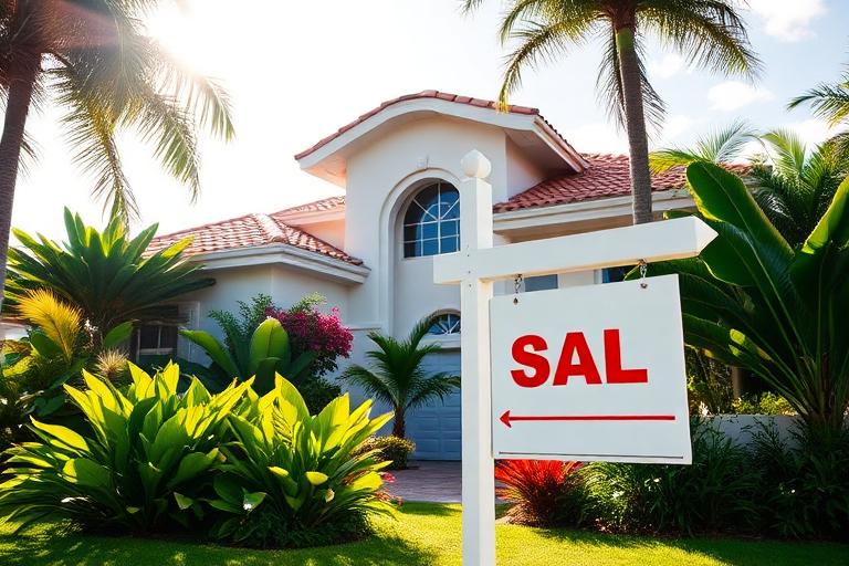 Detalle de una casa lista para salir al mercado en Miami