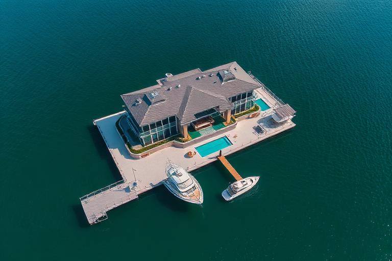 Casa com frente para canal navegável em Miami